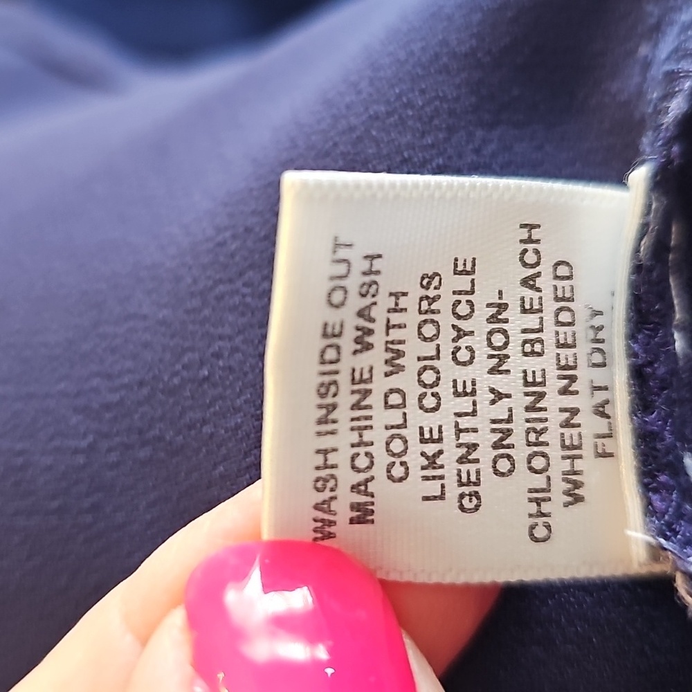 Elle Navy Blue Smocked Tank Top - Picture 6 of 6